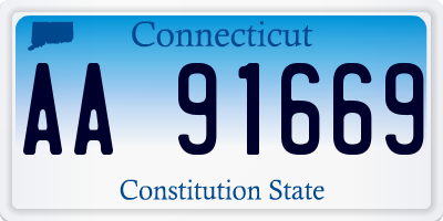 CT license plate AA91669