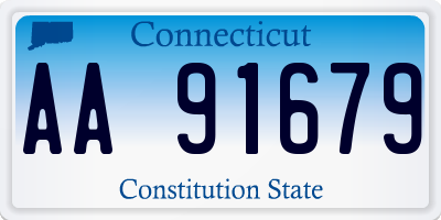 CT license plate AA91679