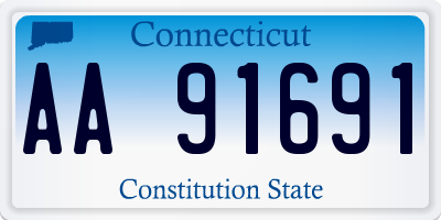 CT license plate AA91691