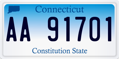 CT license plate AA91701