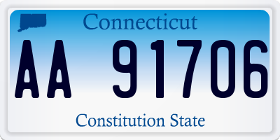 CT license plate AA91706