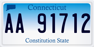 CT license plate AA91712