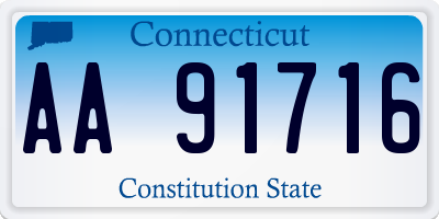 CT license plate AA91716