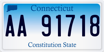 CT license plate AA91718