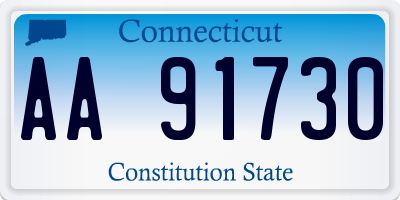 CT license plate AA91730