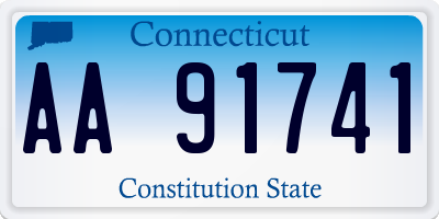 CT license plate AA91741
