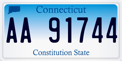 CT license plate AA91744