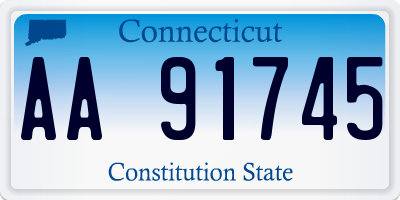 CT license plate AA91745