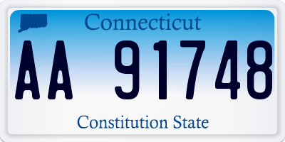 CT license plate AA91748