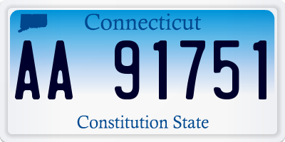 CT license plate AA91751