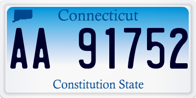 CT license plate AA91752