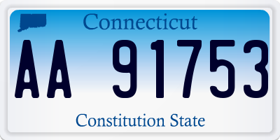 CT license plate AA91753