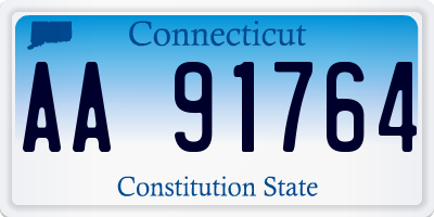 CT license plate AA91764