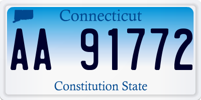 CT license plate AA91772