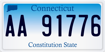 CT license plate AA91776