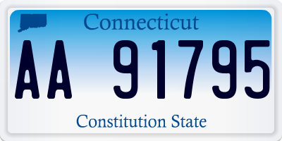 CT license plate AA91795