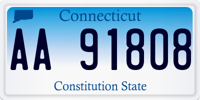 CT license plate AA91808