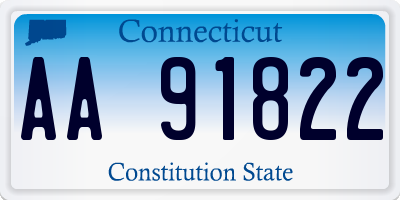 CT license plate AA91822