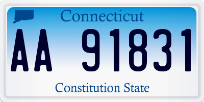 CT license plate AA91831