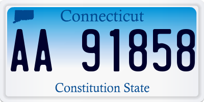 CT license plate AA91858