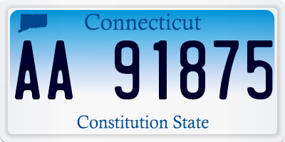 CT license plate AA91875