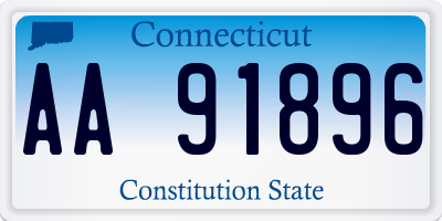 CT license plate AA91896