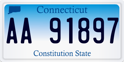 CT license plate AA91897