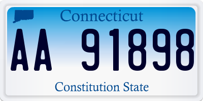 CT license plate AA91898