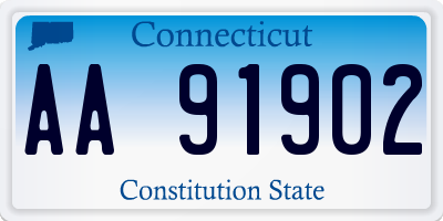 CT license plate AA91902