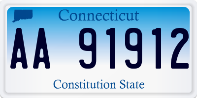 CT license plate AA91912