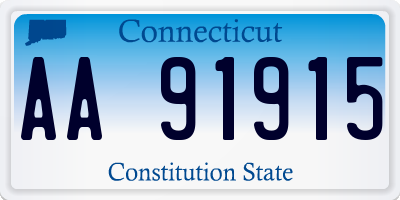 CT license plate AA91915