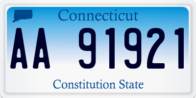 CT license plate AA91921