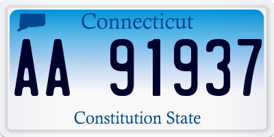 CT license plate AA91937