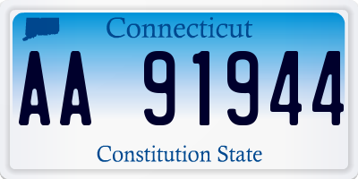 CT license plate AA91944