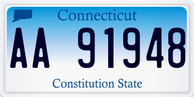 CT license plate AA91948