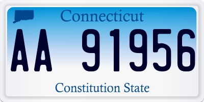 CT license plate AA91956