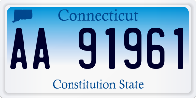 CT license plate AA91961