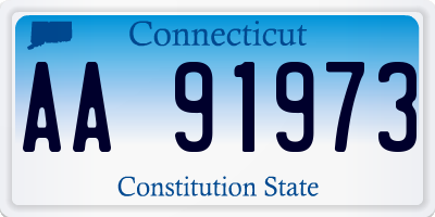 CT license plate AA91973