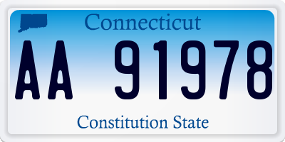 CT license plate AA91978