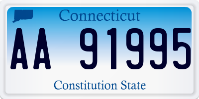 CT license plate AA91995