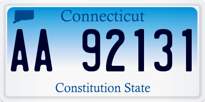 CT license plate AA92131