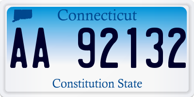 CT license plate AA92132