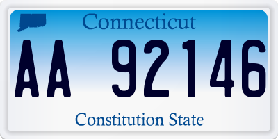 CT license plate AA92146