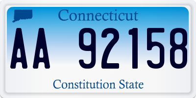 CT license plate AA92158