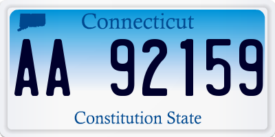 CT license plate AA92159