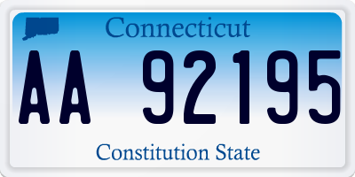 CT license plate AA92195