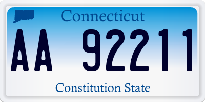 CT license plate AA92211