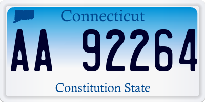 CT license plate AA92264