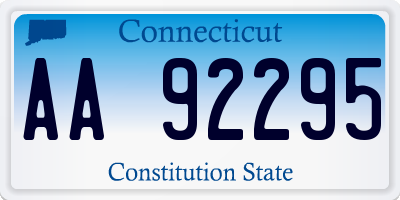 CT license plate AA92295