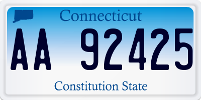CT license plate AA92425